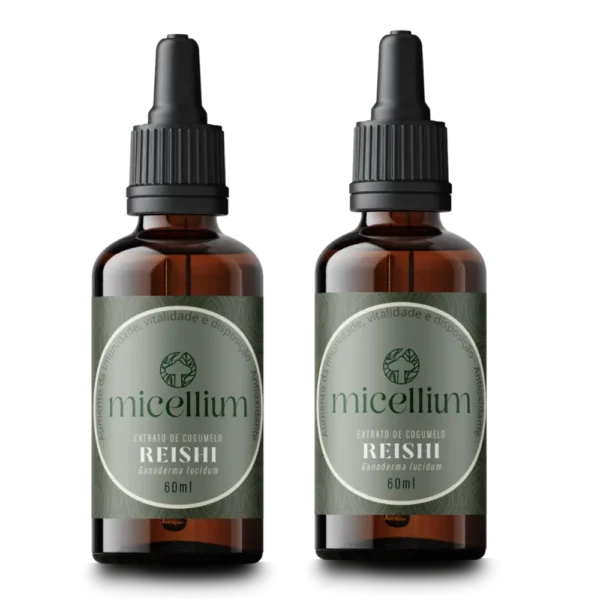 Kit 2 Unidades - Extrato/Tintura de Cogumelo Reishi (ganoderma Lucidum) 60ml