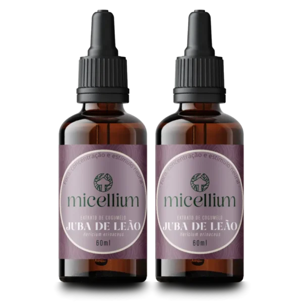 Kit 2 Unidades Extrato/Tintura De Cogumelo Juba De Leão (hericium Erinaceus) 60ml