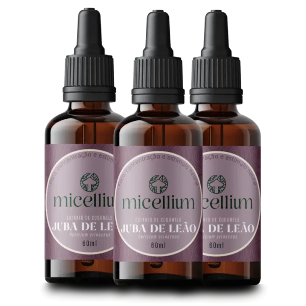 Kit 3 Unidades Extrato/Tintura De Cogumelo Juba De Leão (hericium Erinaceus) 60ml